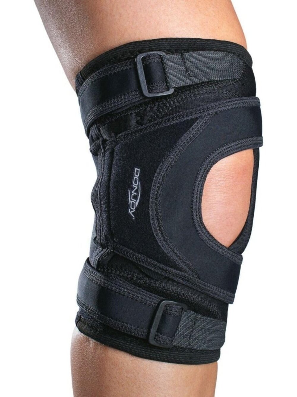 Knee Brace for Patella Instabilities & Dislocations | Bifurcated Strap | Black
